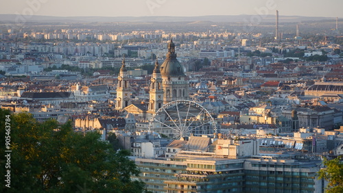 Pest sunset Budapest Hungary