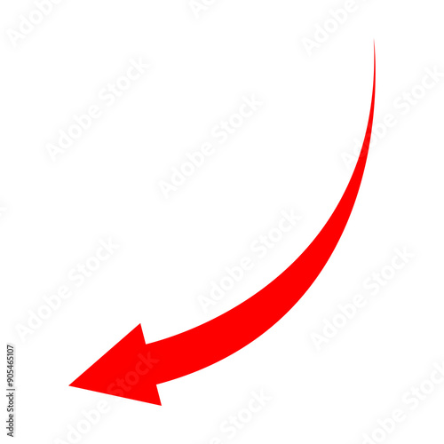 Wallpaper Mural Red arrow icon indicating different direction. icon isolated on a transparent background for website banners ads and design elements. png Torontodigital.ca