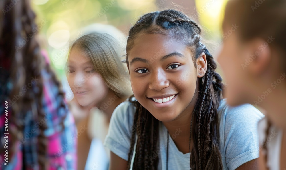 Fototapeta premium Volunteers mentoring at-risk youth, providing guidance and support