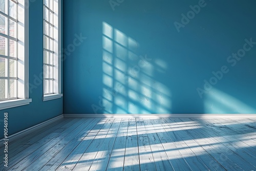 empty living room with beige tones wall  Generative AI