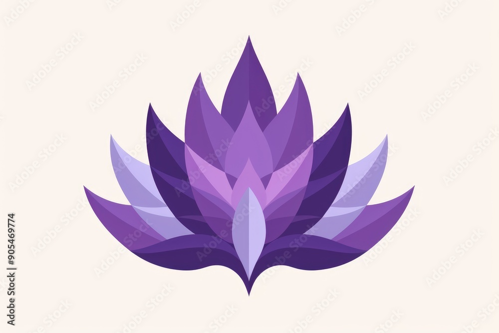 Fototapeta premium Purple Lotus Flower Illustration