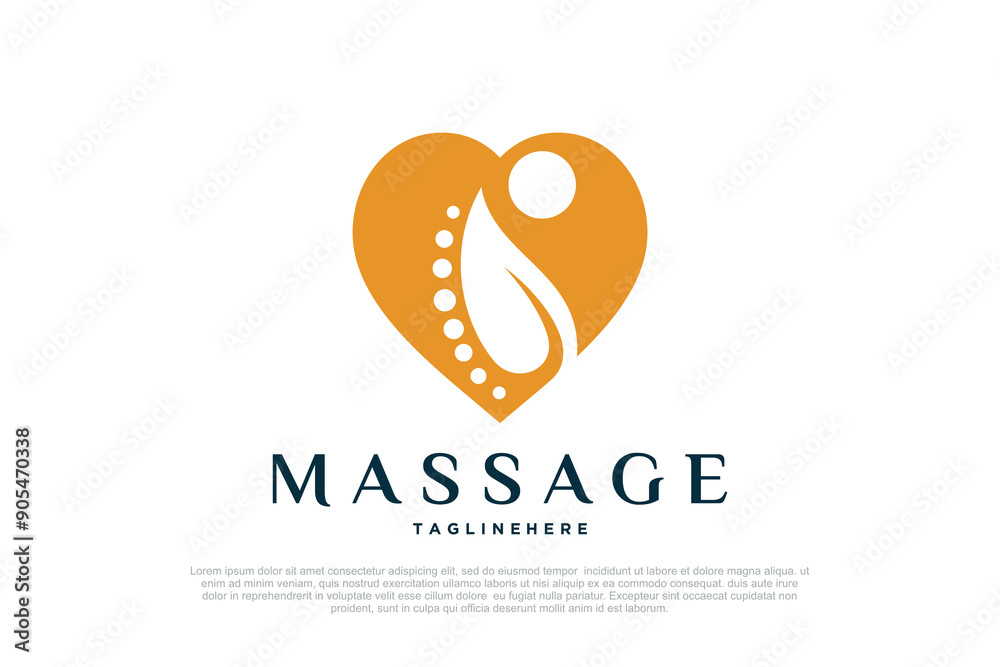 Obraz premium Massage logo design templates creative concept Premium Vector