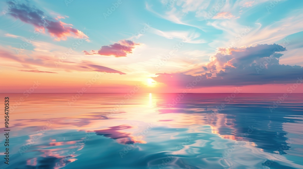 Sunset sky with vibrant colorful clouds Sunset sky with vibrant colorful clouds