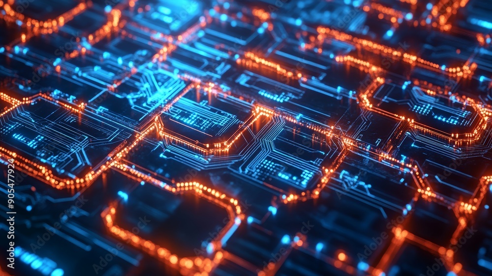 Hyper-detailed image of a blockchain visualization, interconnected nodes, data flow Hyper-detailed image of a blockchain visualization, interconnected nodes, data flow