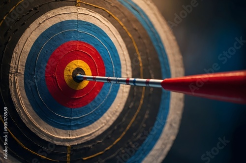 Arrow Piercing the Bullseye: Precision and Triumph
