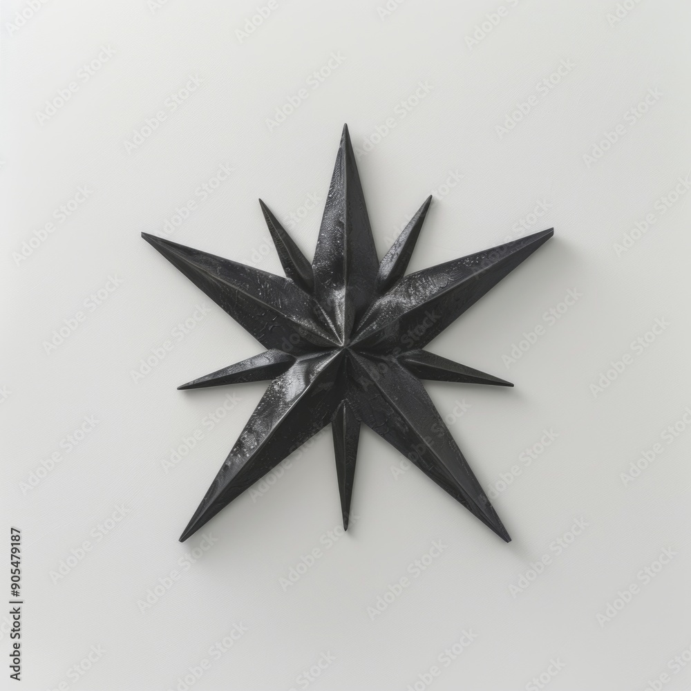 Medium shot of Pentagram, isolated on a white background, bright and vivid tonality