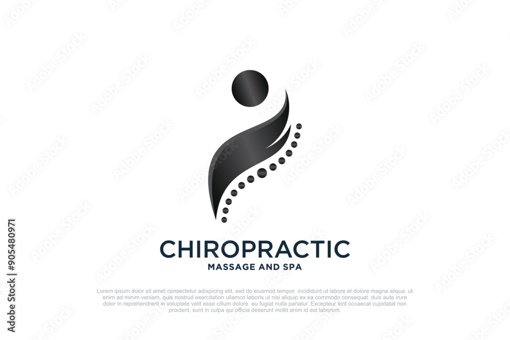 Fototapeta premium Massage logo design templates creative concept Premium Vector