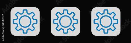 Gear setting icon set. Cog wheel icon. Gear wheel icon. Gear setting icon collection. Setting icon Vector in isolated background. 