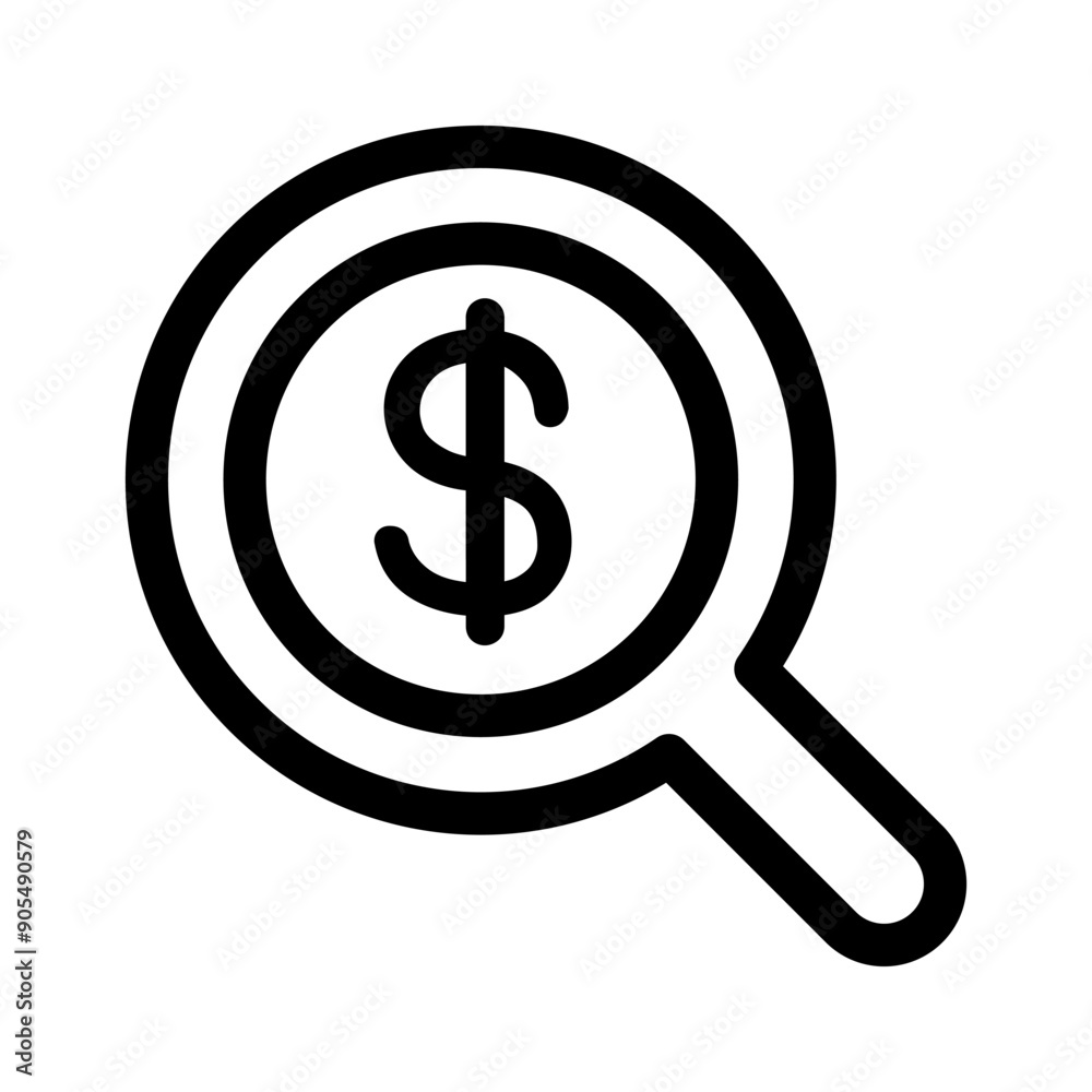 Investment icon in thin line style vector illustration graphic design Investment icon in thin line style vector illustration graphic design