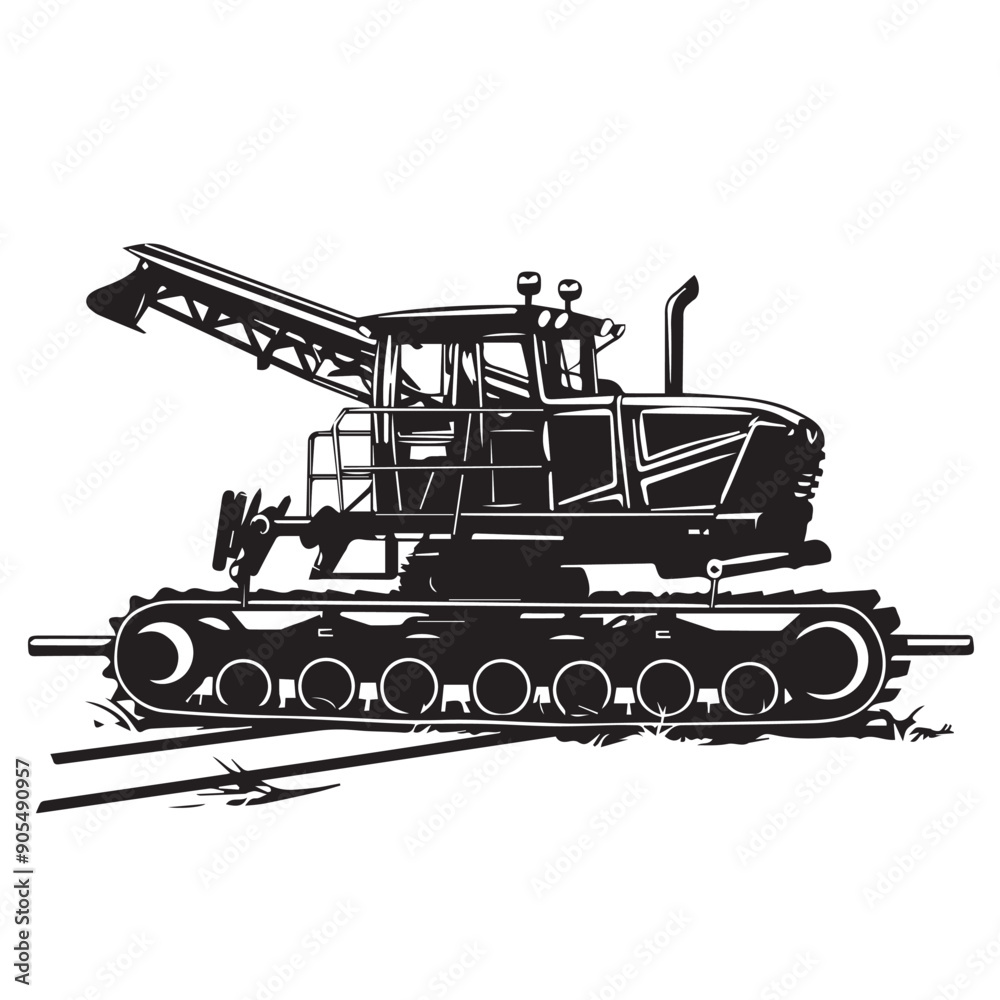 CRAWLER CARRIER in cartoon, doodle style . Image for t-shirt, web, mobile apps and ui. Isolated 2d vector illustration in logo, icon, sketch style, Eps 10, black and white. AI Generative CRAWLER CARRIER in cartoon, doodle style . Image for t-shirt, web, mobile apps and ui. Isolated 2d vector illustration in logo, icon, sketch style, Eps 10, black and white. AI Generative