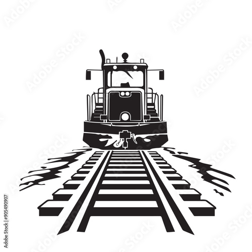 CRAWLER CARRIER in cartoon, doodle style . Image for t-shirt, web, mobile apps and ui. Isolated 2d vector illustration in logo, icon, sketch style, Eps 10, black and white. AI Generative