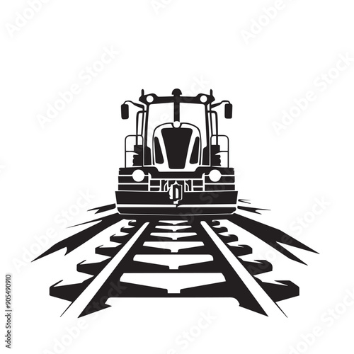CRAWLER CARRIER in cartoon, doodle style . Image for t-shirt, web, mobile apps and ui. Isolated 2d vector illustration in logo, icon, sketch style, Eps 10, black and white. AI Generative
