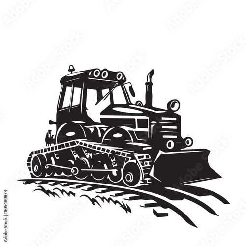 CRAWLER CARRIER in cartoon, doodle style . Image for t-shirt, web, mobile apps and ui. Isolated 2d vector illustration in logo, icon, sketch style, Eps 10, black and white. AI Generative