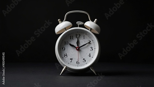 Wallpaper Mural Classic Alarm Clock on Black Background Torontodigital.ca