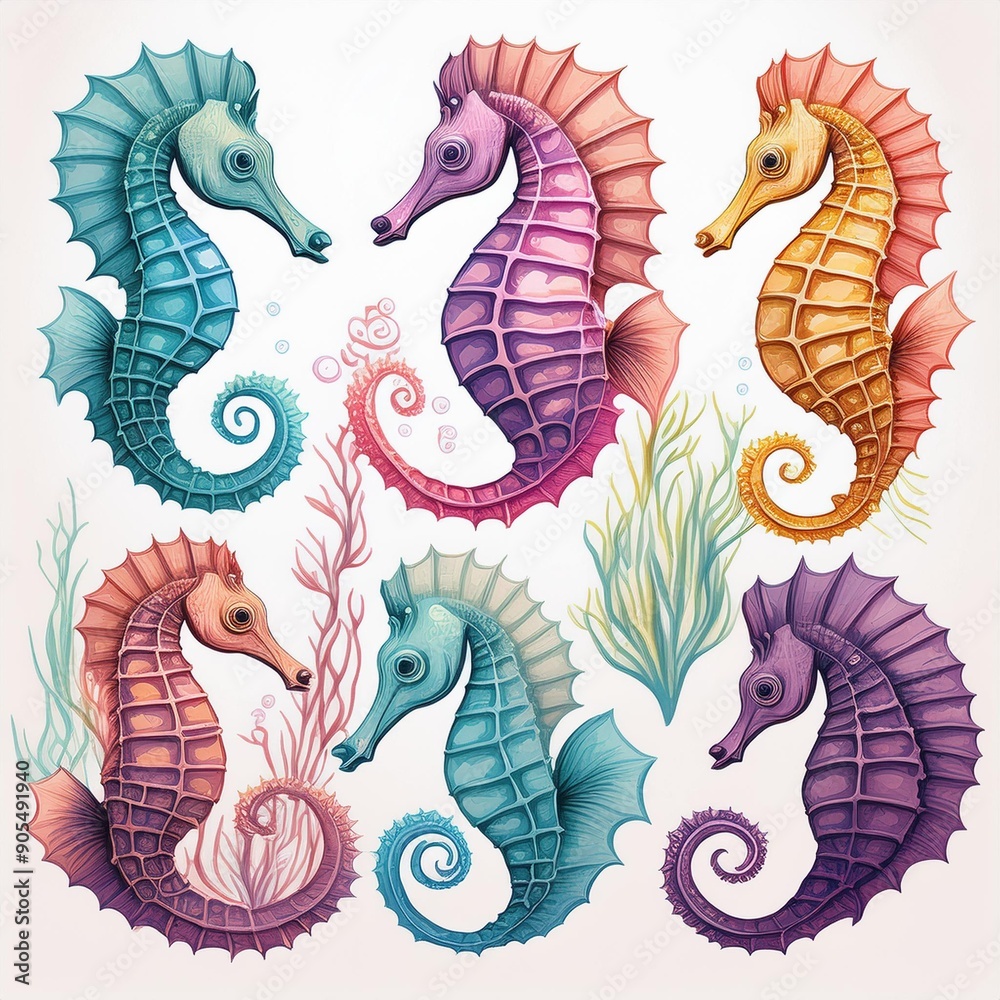 Sea Horse clipart, isolated vector illustration. Sea Horse clipart, isolated vector illustration.