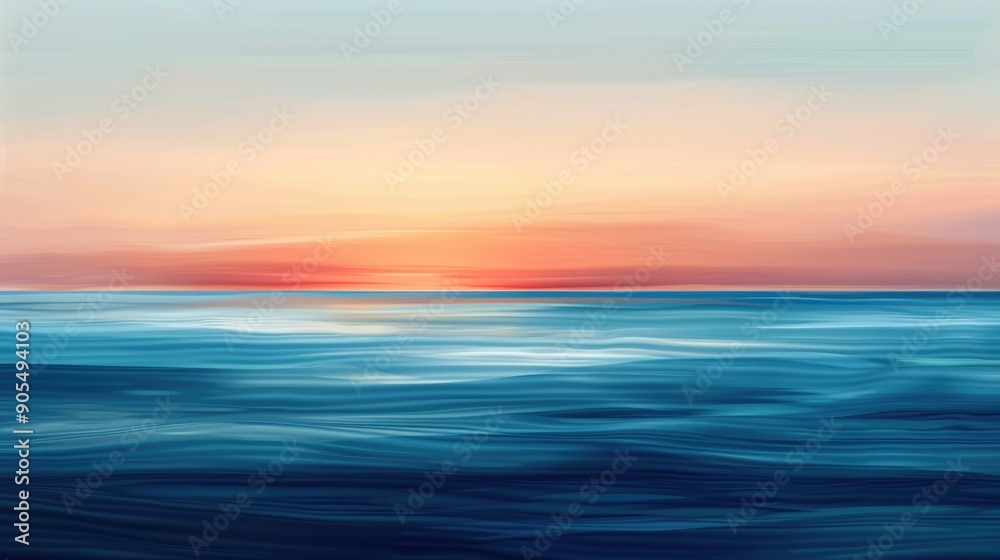 Fototapeta premium Gradient Seascape with Blurred Motion