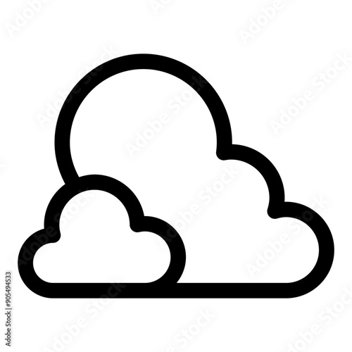 Cloud icon in thin line style vector illustration graphic design