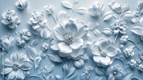 3d Floral patterns background