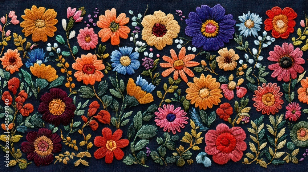 Embroidery patterns background