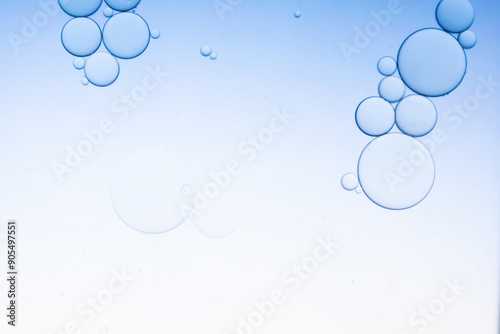 Abstract Macro Photography gradient of oil and water, Science abstract tech background