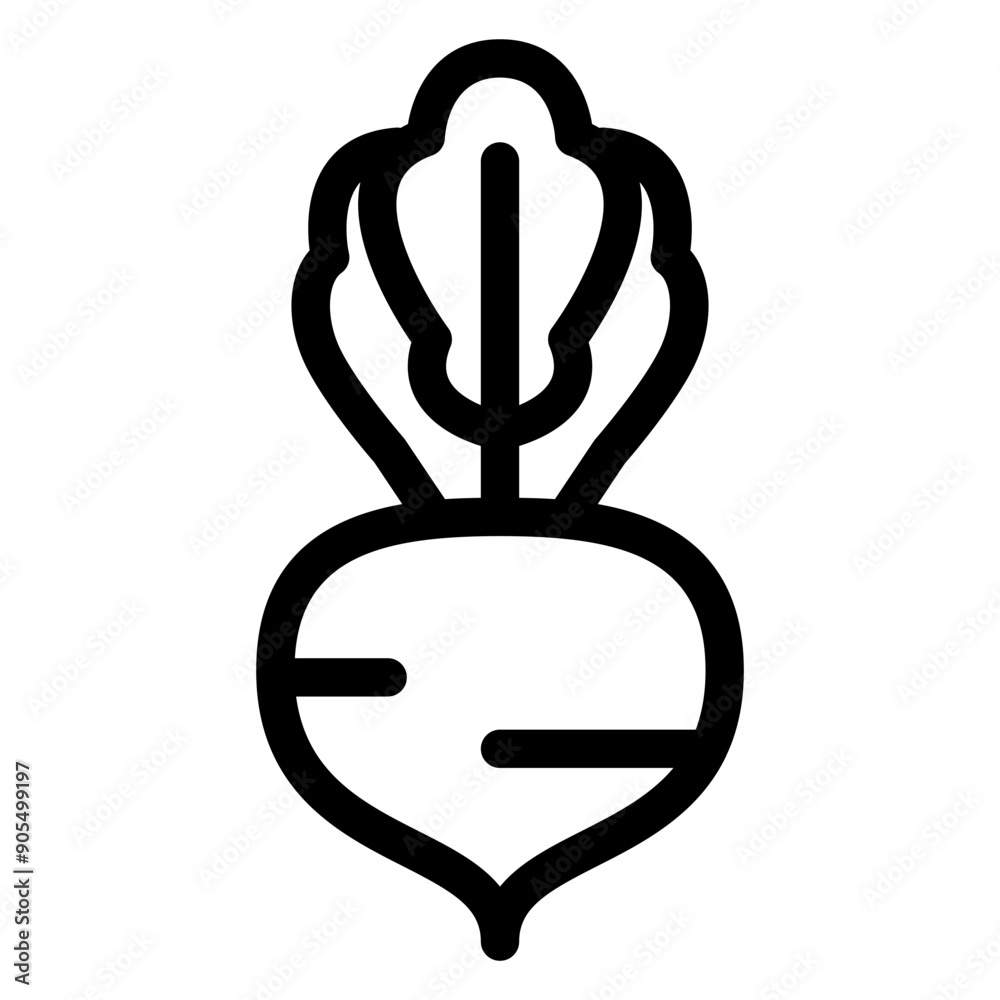 Radish icon in thin line style vector illustration graphic design Radish icon in thin line style vector illustration graphic design