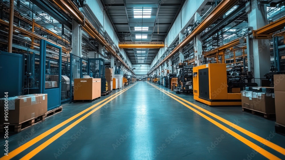 the interior of a modern factory the interior of a modern factory