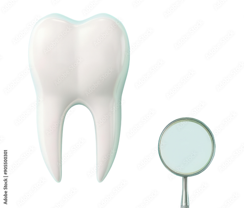 PNG A realistic dental model showcasing a tooth alongside a dental mirror for educational and illustrative purposes. PNG A realistic dental model showcasing a tooth alongside a dental mirror for educational and illustrative purposes.