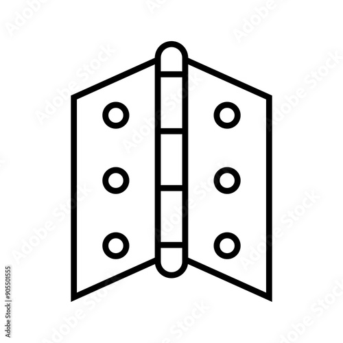 Door hinge outline icon vector