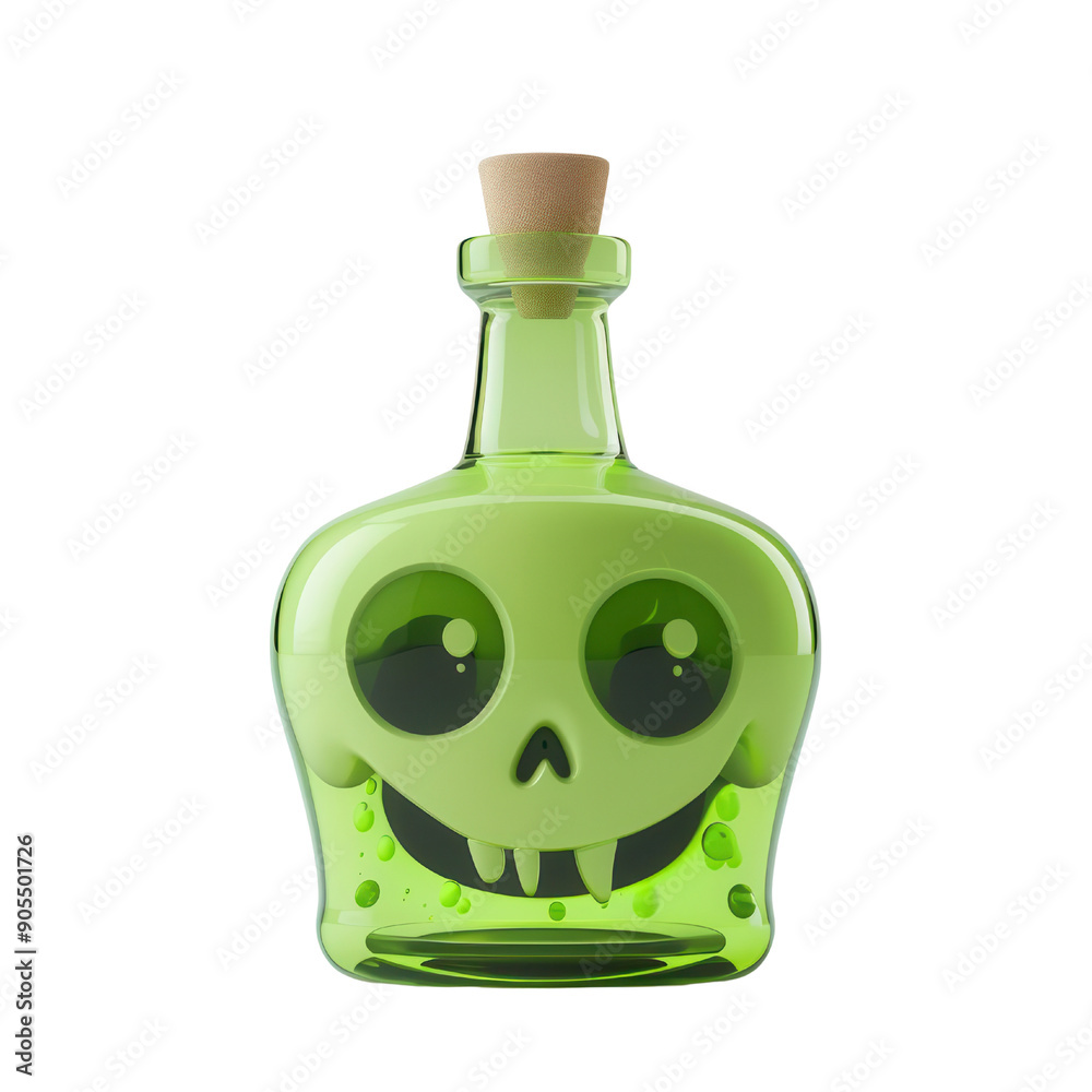 PNG A whimsical green potion bottle with a playful skull design, perfect for Halloween themes or fantasy illustrations. PNG A whimsical green potion bottle with a playful skull design, perfect for Halloween themes or fantasy illustrations.