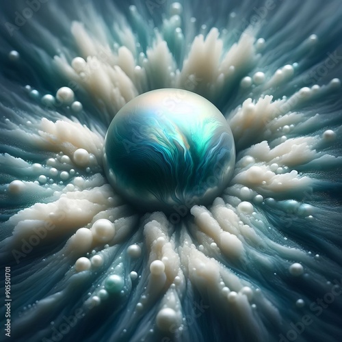 Ocean mist pearl A pearl with shifting hues of blue and green re photo