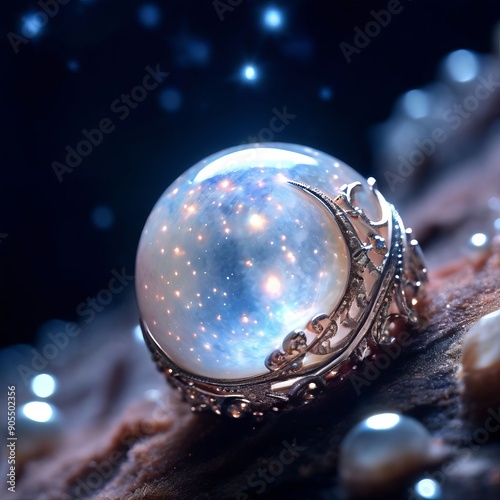 stargazer pearl a pearl with celestial hues and patterns resembl photo