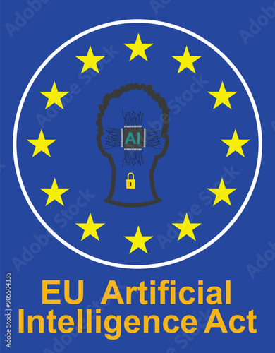 EU AI act banner. vector