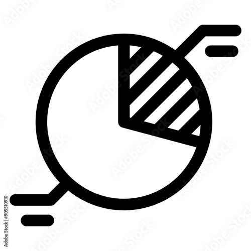 graph, chart, diagram icon in thin line style vector illustration graphic design