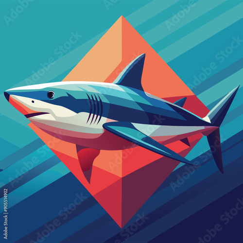 Blue Shark vector