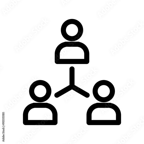 Organization chart icon in thin line style vector illustration graphic design