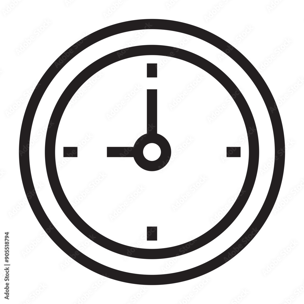 Clock line icon. Clock line icon.