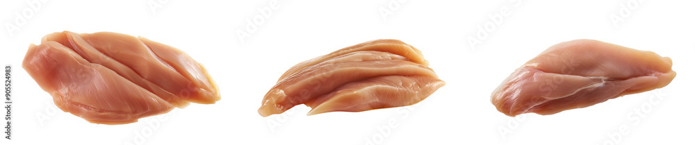Fresh raw chicken breast without skin isolated on transparent or white background Fresh raw chicken breast without skin isolated on transparent or white background