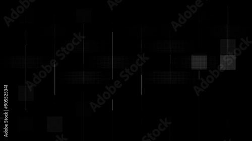 Digital grid animation overlay abstract technology effect ,Futuristic grid pattern .