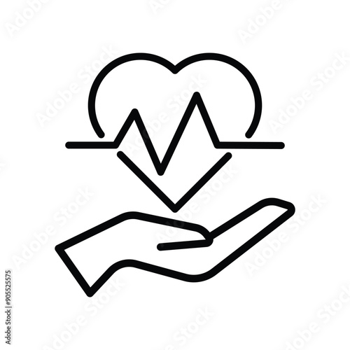 health insurance care icon vector outline style