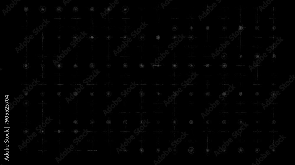 Digital grid animation overlay abstract technology effect ,Futuristic grid pattern .
