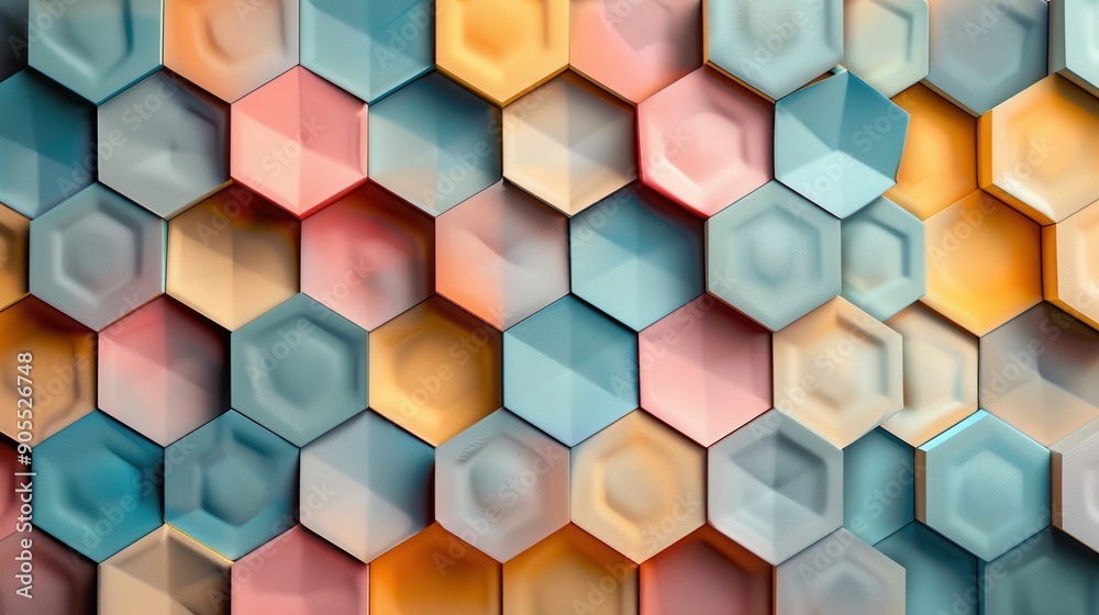 Colorful hexagonal tiles create a vibrant and modern geometric pattern, perfect for backgrounds and design projects. Colorful hexagonal tiles create a vibrant and modern geometric pattern, perfect for backgrounds and design projects.