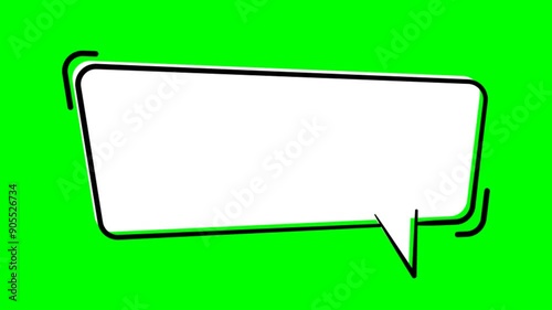 Pack of 8 different speech bubble comic balloons (squared, rounded, thought, shouting) with highlight pop art background | 4K | Transparent Background | Green Screen | ProRes4444 