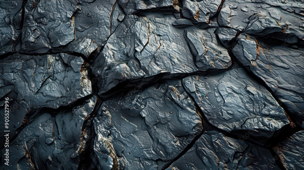 High-resolution close-up of cracked dark stone surface, showcasing intricate textures and unique patterns for design projects. High-resolution close-up of cracked dark stone surface, showcasing intricate textures and unique patterns for design projects.