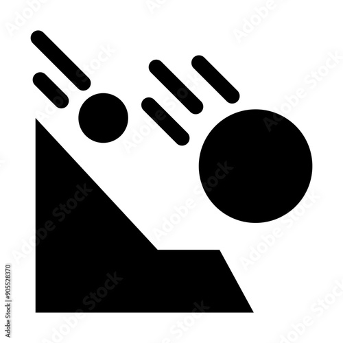Landslide icon vector illustration graphic design