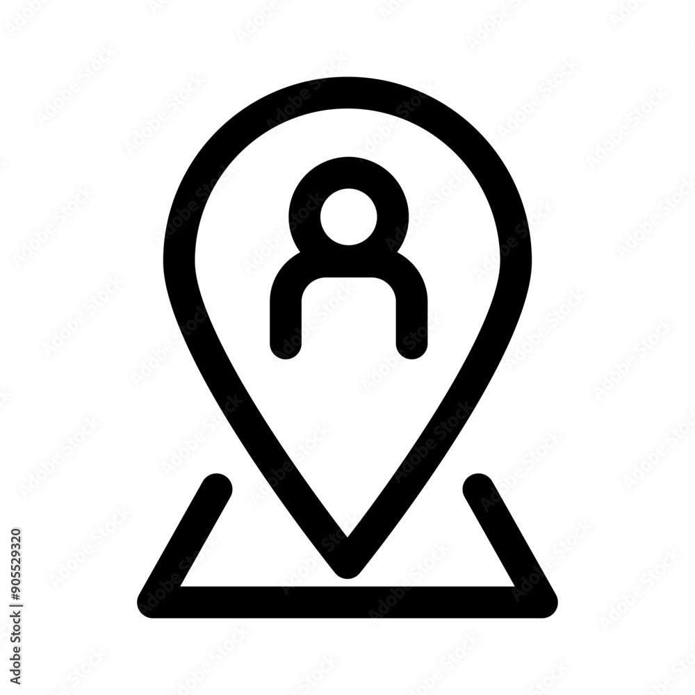 Address icon in thin line style vector illustration graphic design Address icon in thin line style vector illustration graphic design