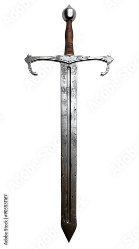 A claymore, one of the types of melee weapons, transparent background