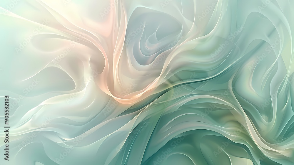 Obraz premium Soft and organic abstract background with flowing curves and blended colors. abstract blue background with waves