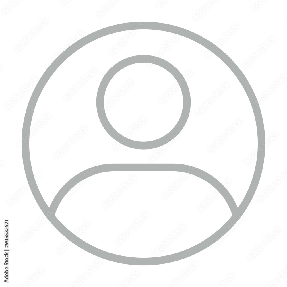 User Vector Line Grey Icon Design User Vector Line Grey Icon Design