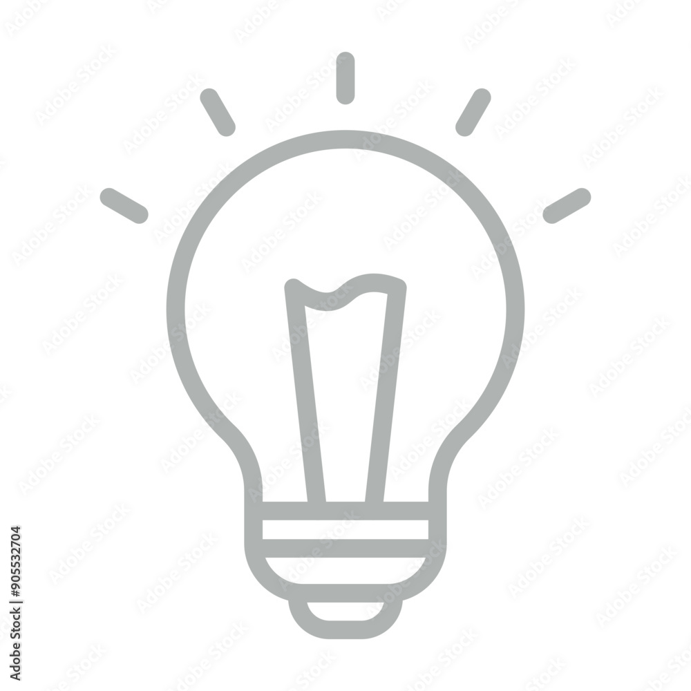 Idea Vector Line Grey Icon Design Idea Vector Line Grey Icon Design