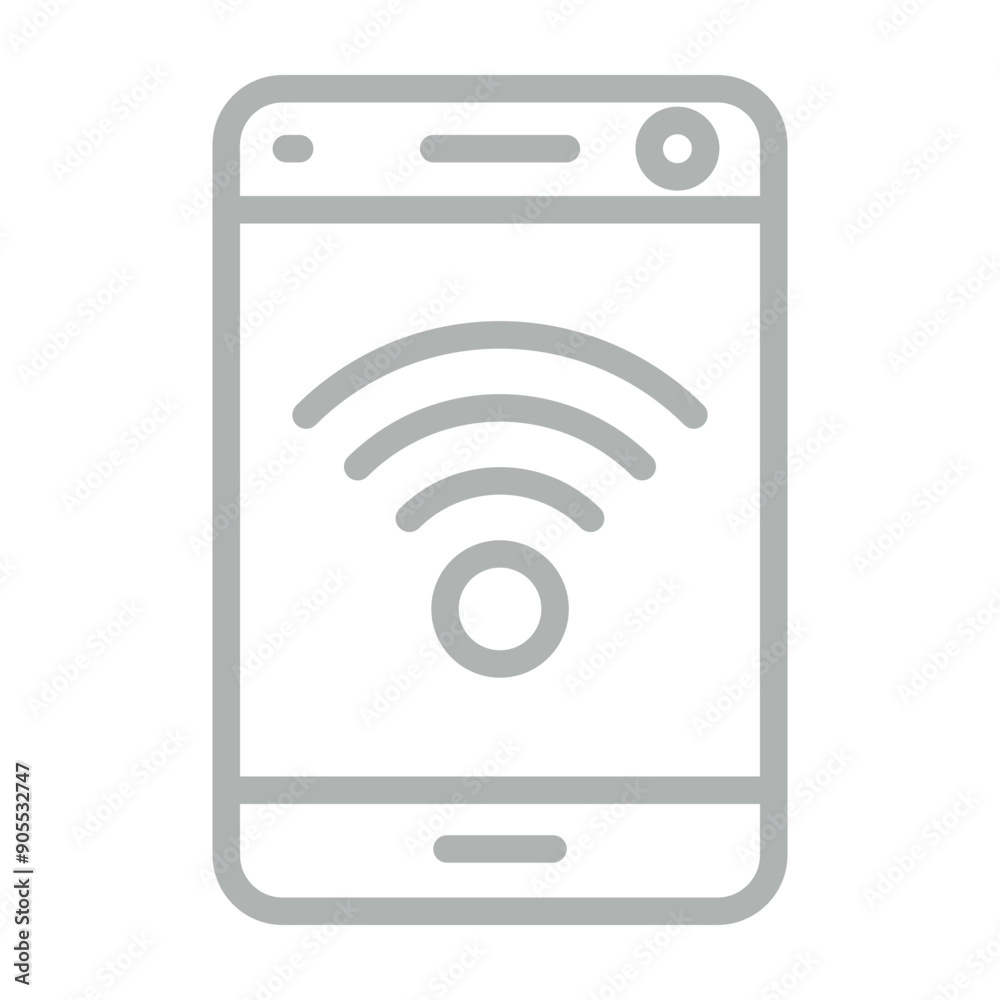 Wifi Vector Line Grey Icon Design Wifi Vector Line Grey Icon Design